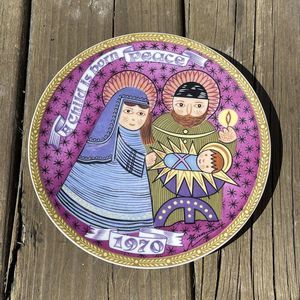 Vintage Seven Seas Traders 1973 Christmas Plate "Peace A Child Is Born" LIMITED